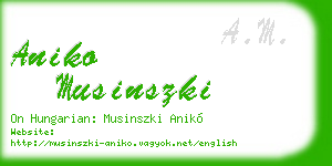 aniko musinszki business card